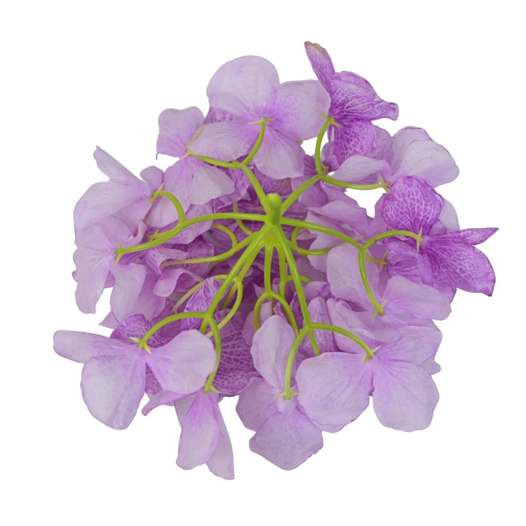Kwiat sztuczny głowa hortensji w kolorze fioletowo/różowym 18 cm