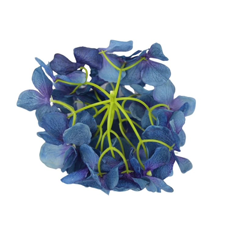 Kwiat sztuczny głowa hortensji w kolorze granatowym 18 cm