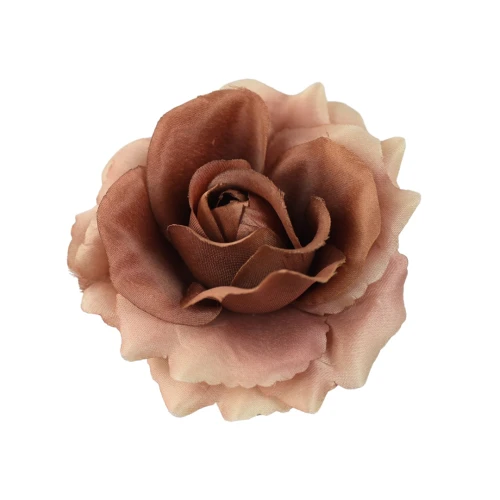 Sztuczna róża sonia w kolorze jasno brązowym 12 cm