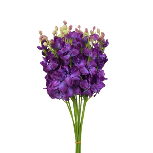 Kwiat sztuczny ostróżka na piku w kolorze ciemnym fiolecie 44 cm