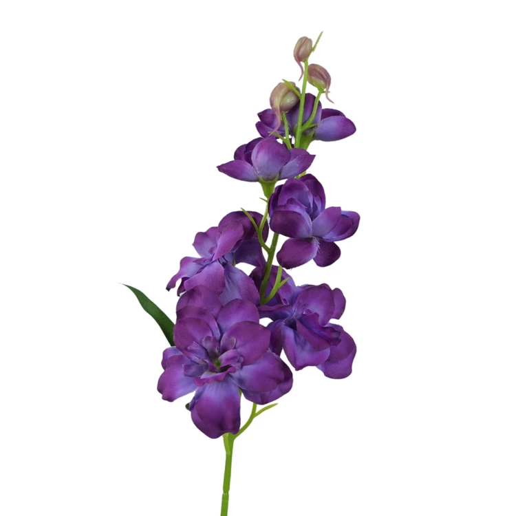 Kwiat sztuczny ostróżka na piku w kolorze ciemnym fiolecie 44 cm