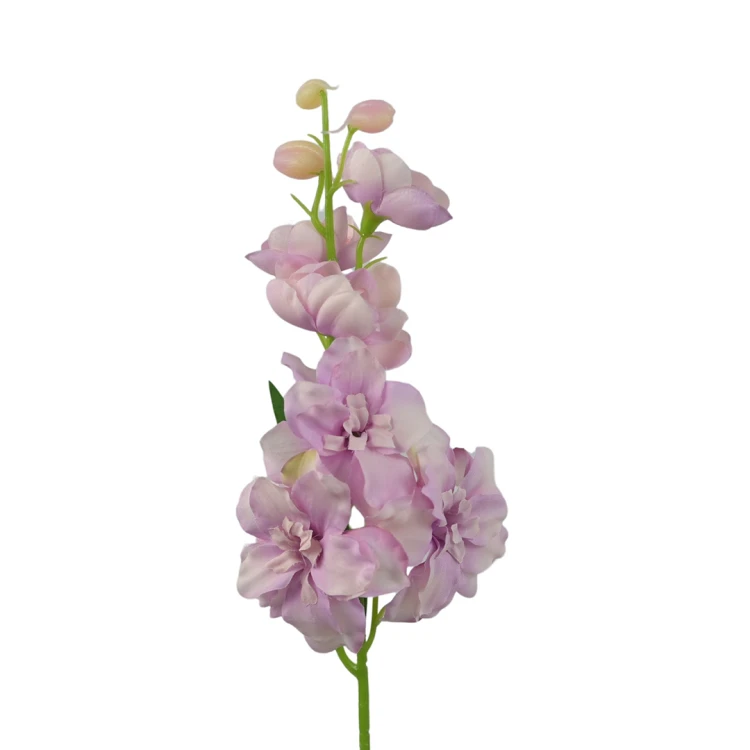 Kwiat sztuczny ostróżka na piku w kolorze pudrowym fiolecie 44 cm