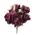 Sztuczny bukiet piwonii x6 z dodatkami w kolorze bordowym 47 cm
