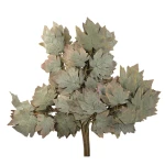 Sztuczny duży liść klonu w kolorze brudnym zielonym 68 cm