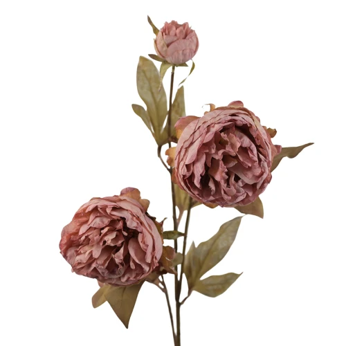 Sztuczna piwonia gałązkowa w kolorze różowym 70 cm