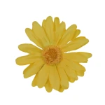 Sztuczna główka margaretki w kolorze żółtym 6 cm