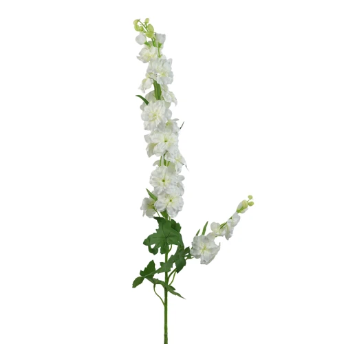 Sztuczna gałązkowa ostróżka w kolorze białym 100 cm