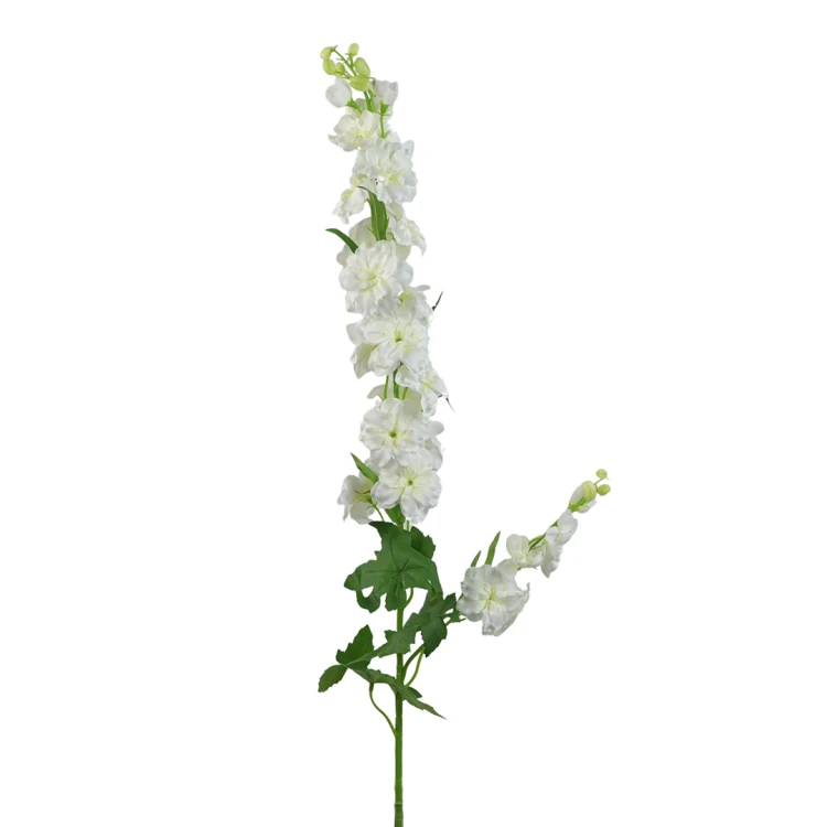 Sztuczna gałązkowa ostróżka w kolorze białym 100 cm