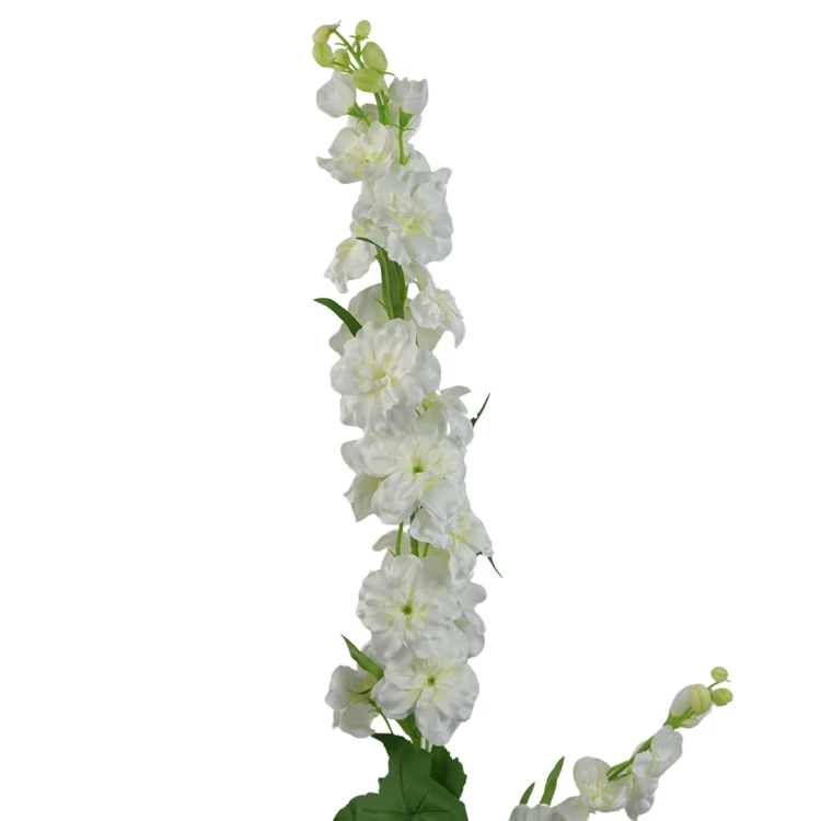 Sztuczna gałązkowa ostróżka w kolorze białym 100 cm