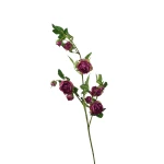 Kwiat sztuczny, gałązka dzikiej róży w kolorze fuksji/zielonym 80 cm