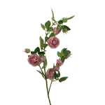 Kwiat sztuczny, gałązka dzikiej róży w kolorze fiołkowo/różowym 80 cm