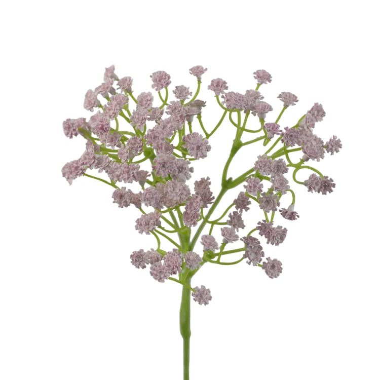 Sztuczna gumowa gipsówka w kolorze pudrowym różu 50 cm