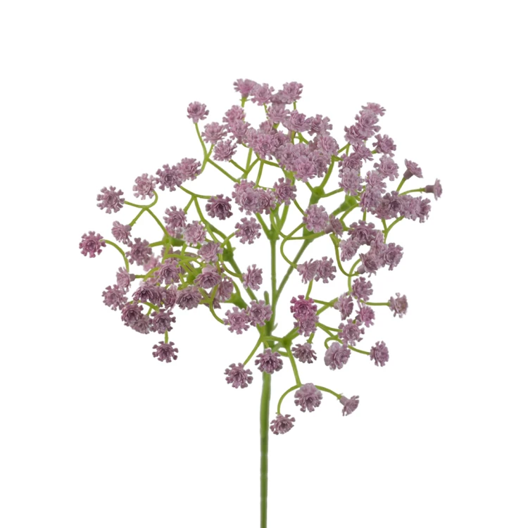 Sztuczna gumowa gipsówka w kolorze fiołkowo/różowym 50 cm