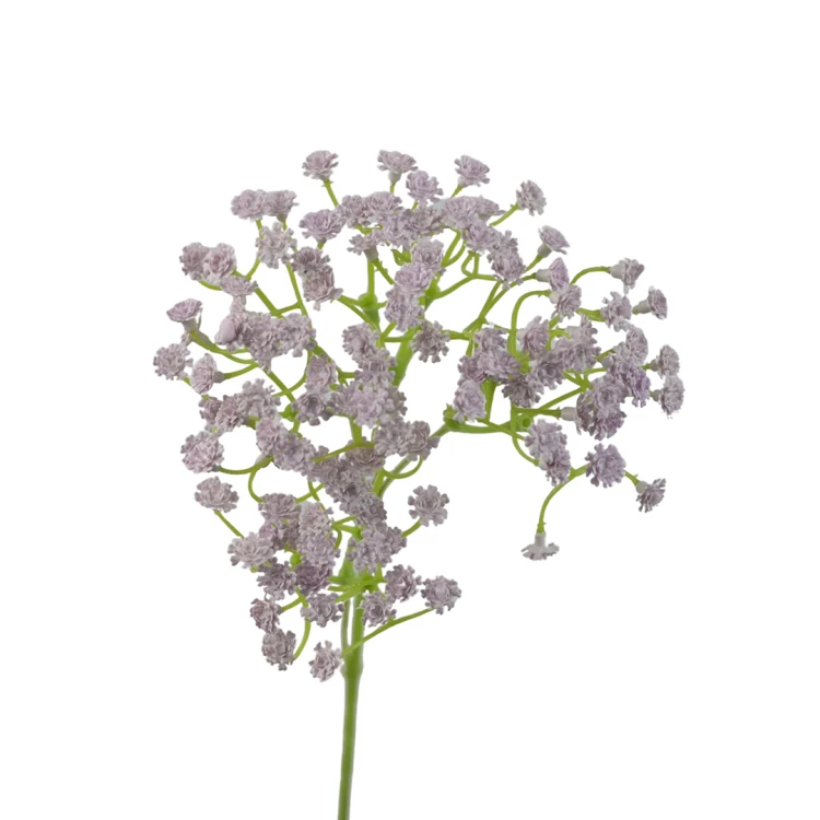 Sztuczna gumowa gipsówka w kolorze pudrowym fiolecie 50 cm