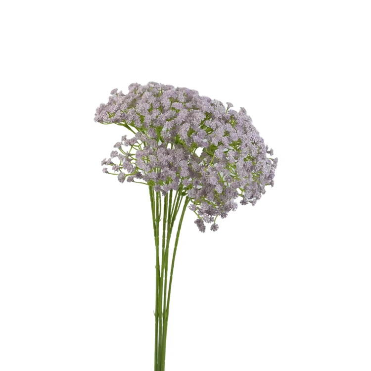 Sztuczna gumowa gipsówka w kolorze pudrowym fiolecie 50 cm