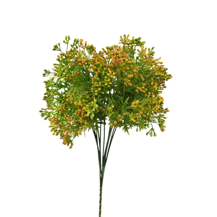 Sztuczna pięknotka na piku w kolorze żółtym 48 cm