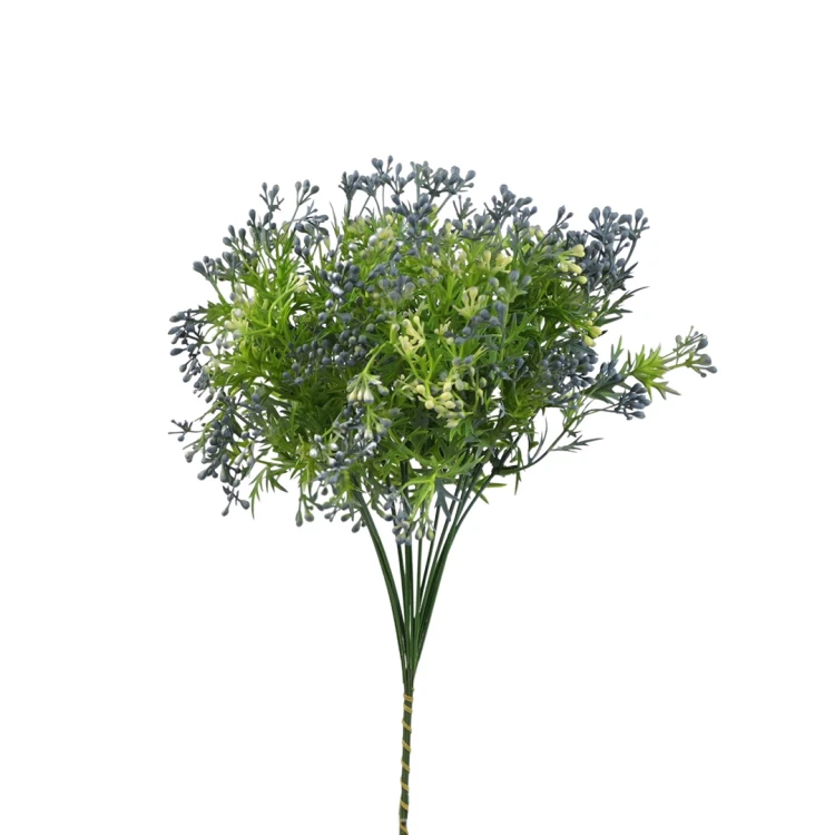 Sztuczna pięknotka na piku w kolorze niebieskim 48 cm