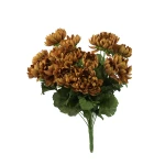 Sztuczny bukiet chryzantemy x17 mix 2 w kolorze brązowym 44 cm