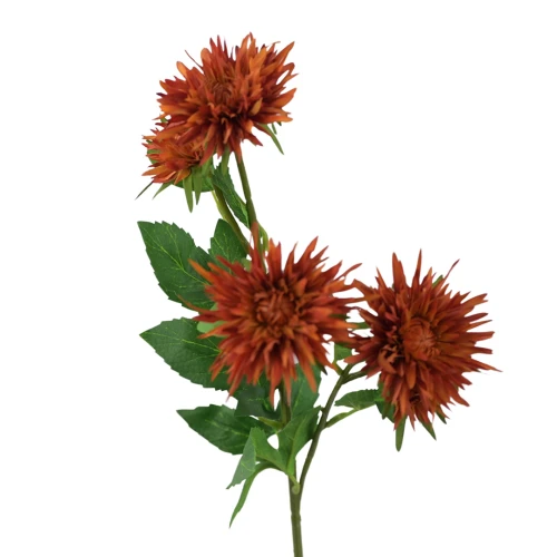 Sztuczny pojedynczy aster w kolorze herbacianym 70 cm