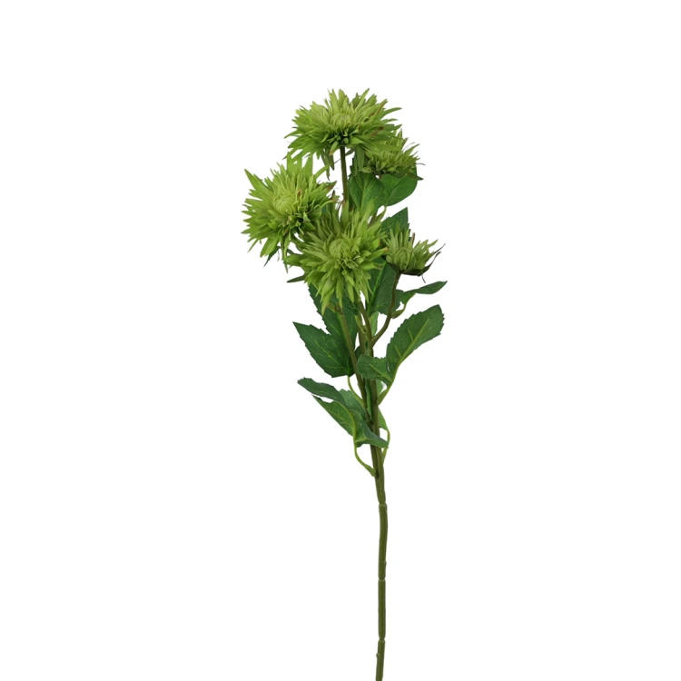 Sztuczny pojedynczy aster w kolorze ciemnym zielonym 70 cm