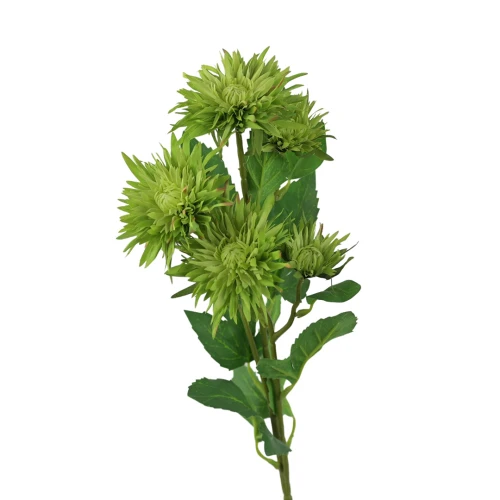 Sztuczny pojedynczy aster w kolorze ciemnym zielonym 70 cm
