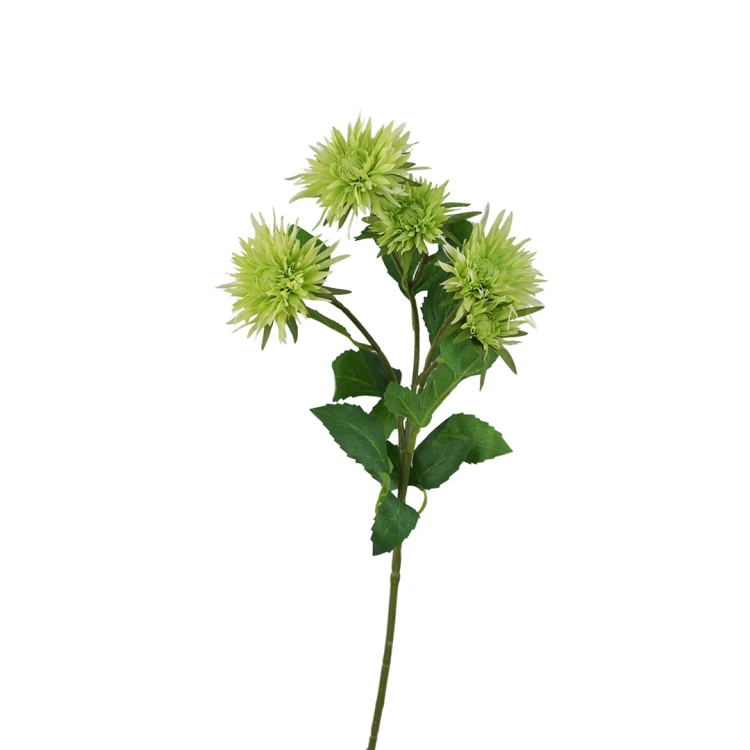 Sztuczny pojedynczy aster w kolorze zielonym 70 cm