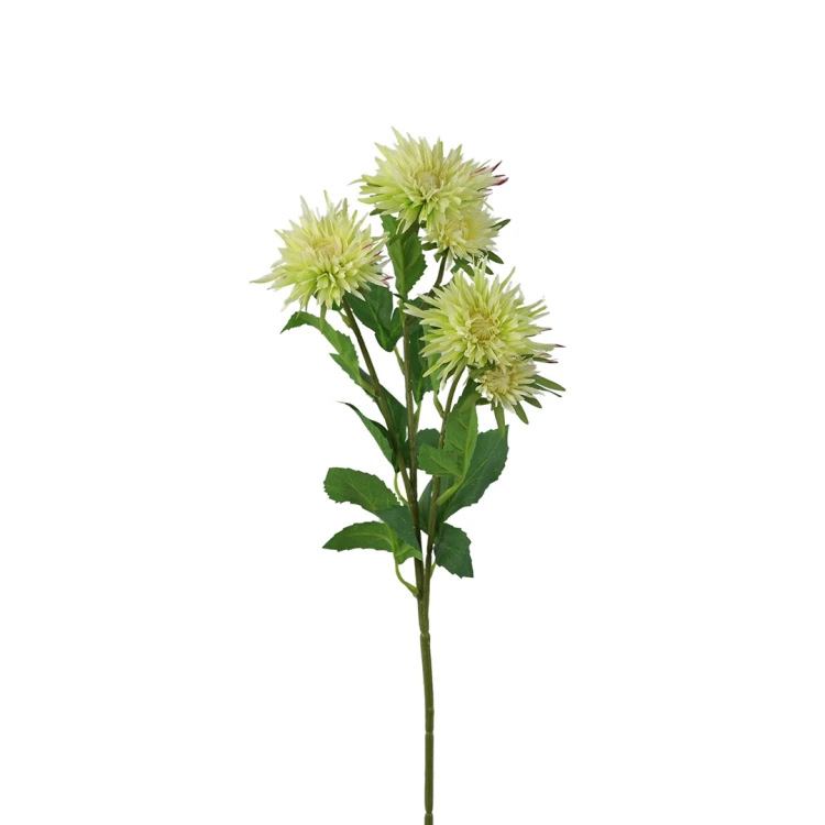 Sztuczny pojedynczy aster w kolorze jasno zielonym 70 cm