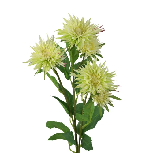 Sztuczny pojedynczy aster w kolorze jasno zielonym 70 cm