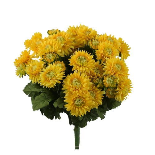 Sztuczny bukiet astrów mix 3 w kolorze żółtym 40 cm