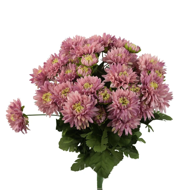 Sztuczny bukiet astrów mix 5 w kolorze brudnym fiolecie 40 cm