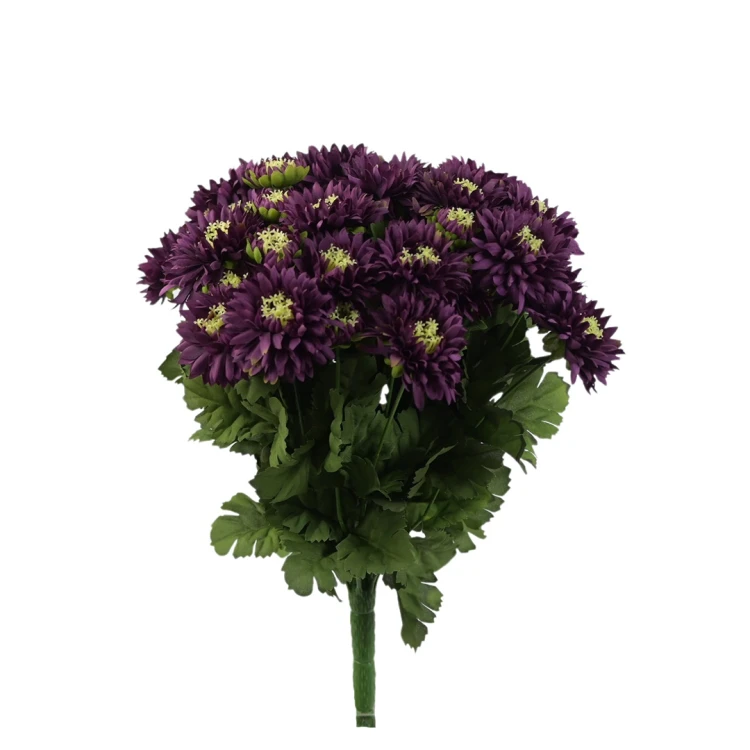 Sztuczny bukiet astrów mix 5 w kolorze ciemnym fiolecie 40 cm