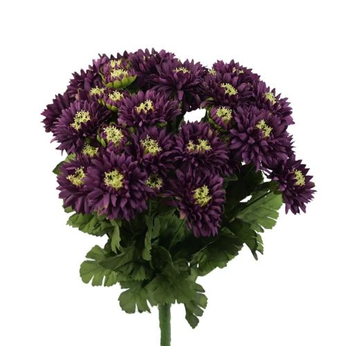 Sztuczny bukiet astrów mix 5 w kolorze ciemnym fiolecie 40 cm