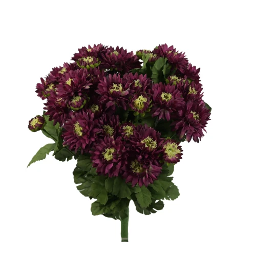 Sztuczny bukiet astrów mix 5 w kolorze bordowym 40 cm