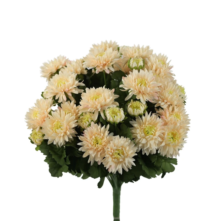 Sztuczny bukiet astrów mix 5 w kolorze chałwy 40 cm