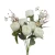 Sztuczny bukiet róży x6 w kolorze białym 47 cm