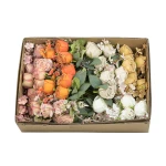 Karton bukietu róży x6 mix kolorów 47 cm