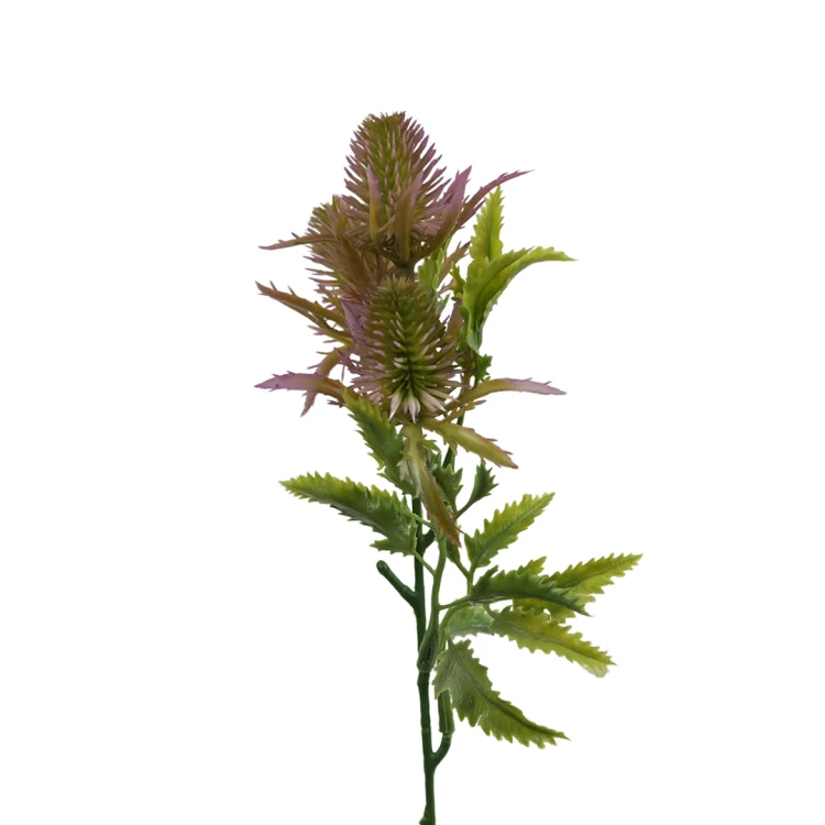 Sztuczny oset na piku w kolorze różowym 34 cm