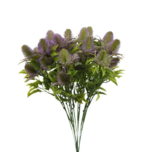 Sztuczny oset na piku w kolorze fioletowym 34 cm