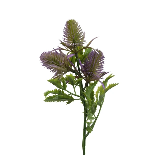 Sztuczny oset na piku w kolorze fioletowym 34 cm