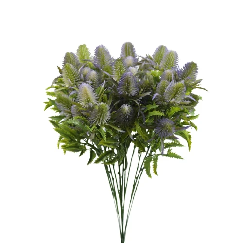 Sztuczny oset na piku w kolorze niebieskim 34 cm