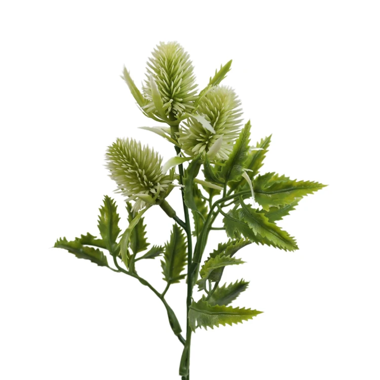 Sztuczny oset na piku w kolorze białym 34 cm