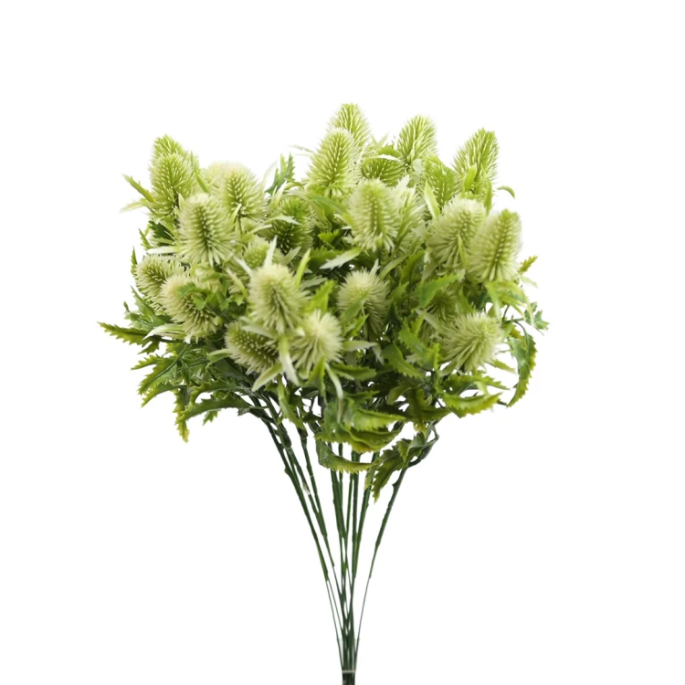 Sztuczny oset na piku w kolorze białym 34 cm