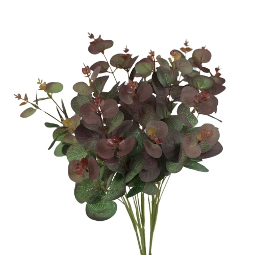 Sztuczny bukiet eukaliptus w kolorze fioletowo/zielonym 47 cm