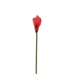 Sztuczny kwiat kalii gumowy w kolorze czerwonym 70 cm