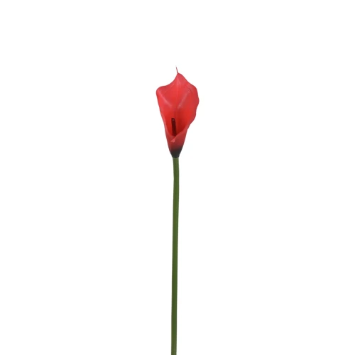 Sztuczny kwiat kalii gumowy w kolorze czerwonym 70 cm