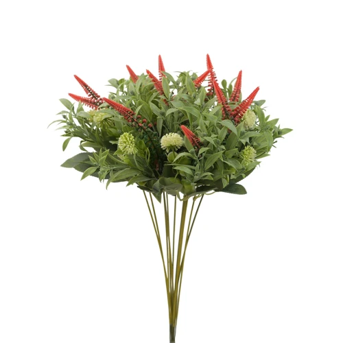 Sztuczny pik plastik mix dodatków w kolorze czerwonym 47 cm