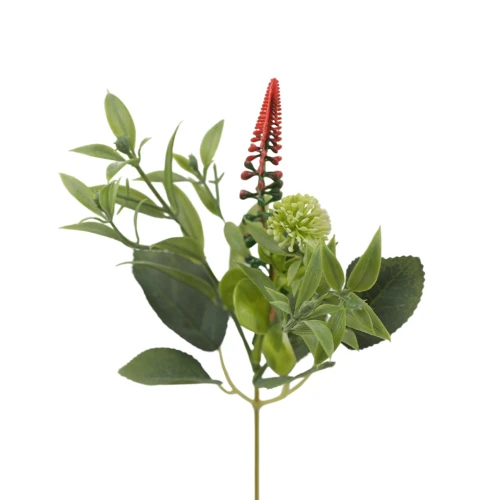 Sztuczny pik plastik mix dodatków w kolorze czerwonym 47 cm