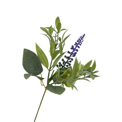 Sztuczny pik plastik mix dodatków w kolorze niebieskim 47 cm