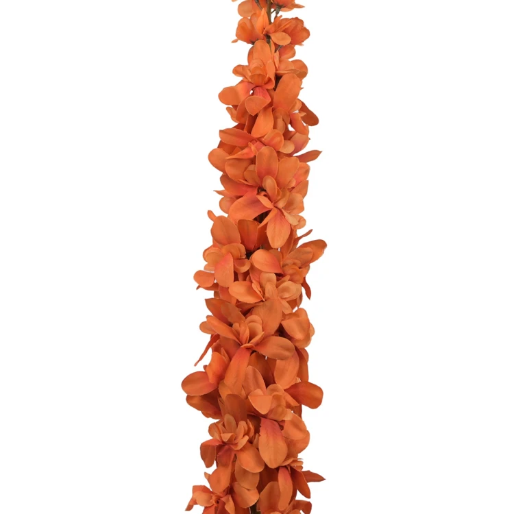 Sztuczna wisteria w kolorze pomarańczowym 120 cm