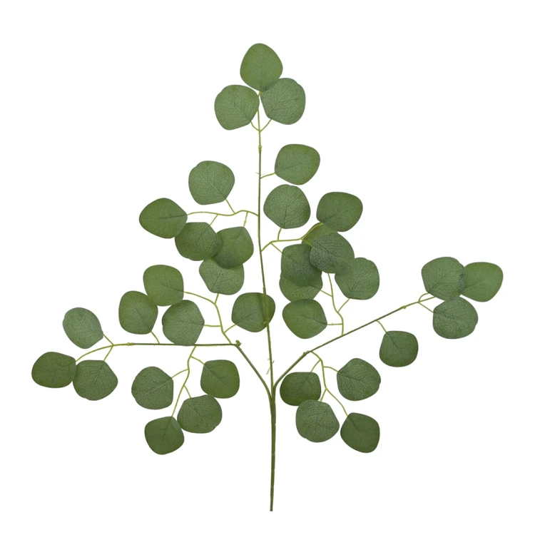 Sztuczny liść eukaliptus x3 w kolorze zielonym 60 cm